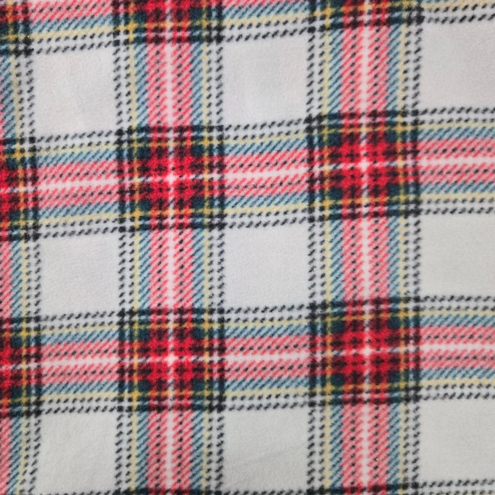 Lauren Ralph Lauren Ivory Red Green Tartan Plaid Fleece Pajama Set Size XL NWT